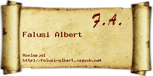 Falusi Albert névjegykártya